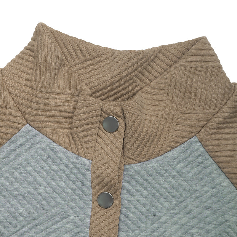 Womens Sweatshirt Casual Textured Long Sleeve Henley Button V Neck Loose Pullover 2025 Trendy Fall Outfits Tops