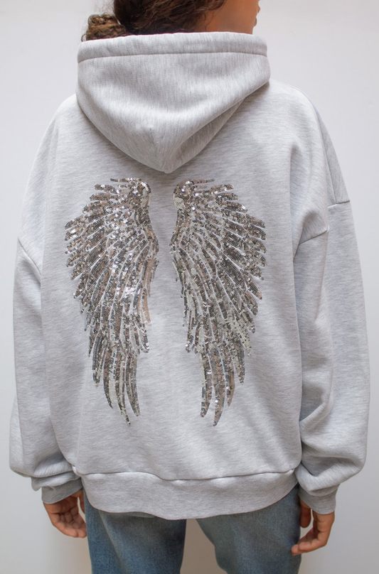 Angel Wing Sequin Hoodie