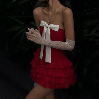 LOLI RUFFLE BOW DRESS - Seldom Seen Styles