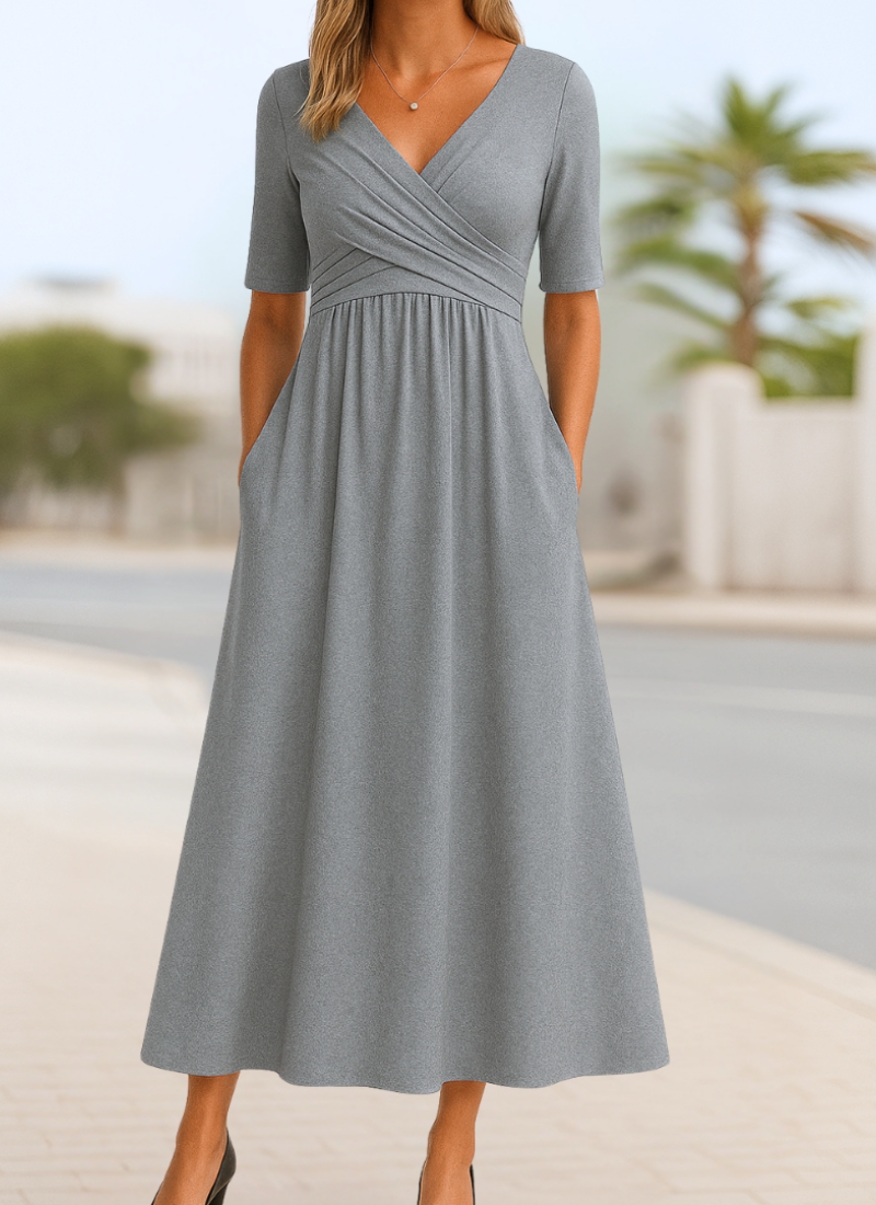 Monica | Stylish Crossover Dress - Seldom Seen Styles