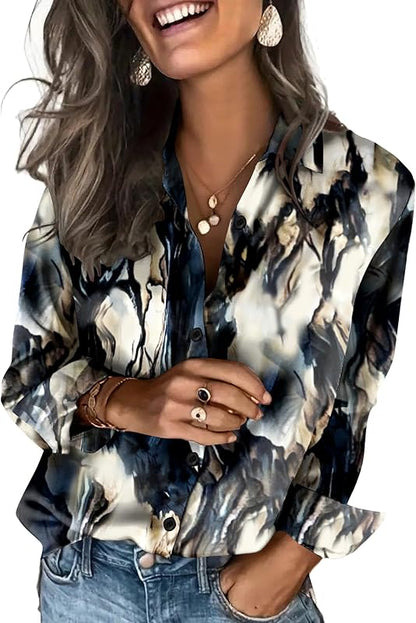 Satin Blouses for Women Silk Button Down Shirts Long Sleeve Business Casual Tops
