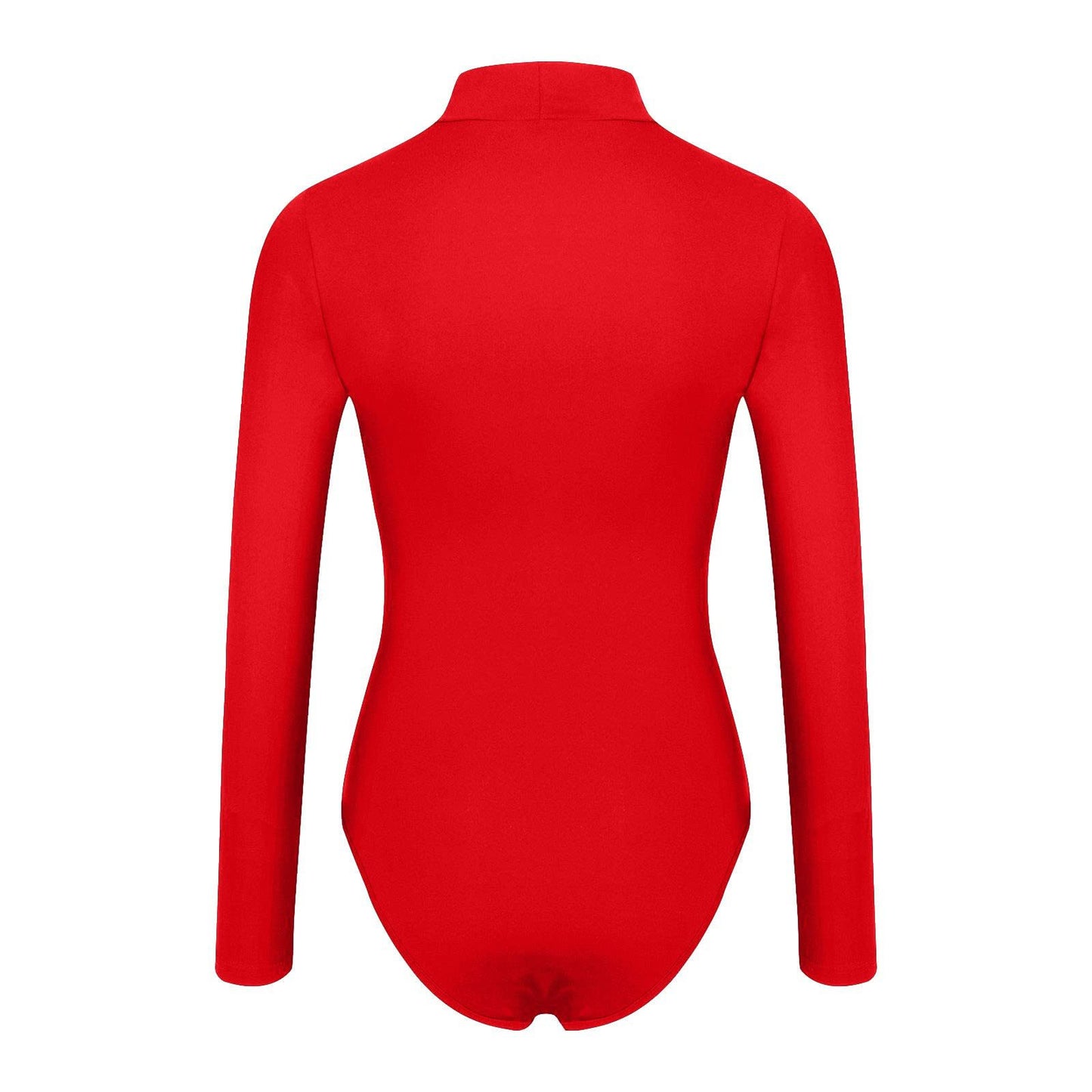Women's Sexy Square Neck Bodysuit Long Sleeve Double Lined Shirt Tops
