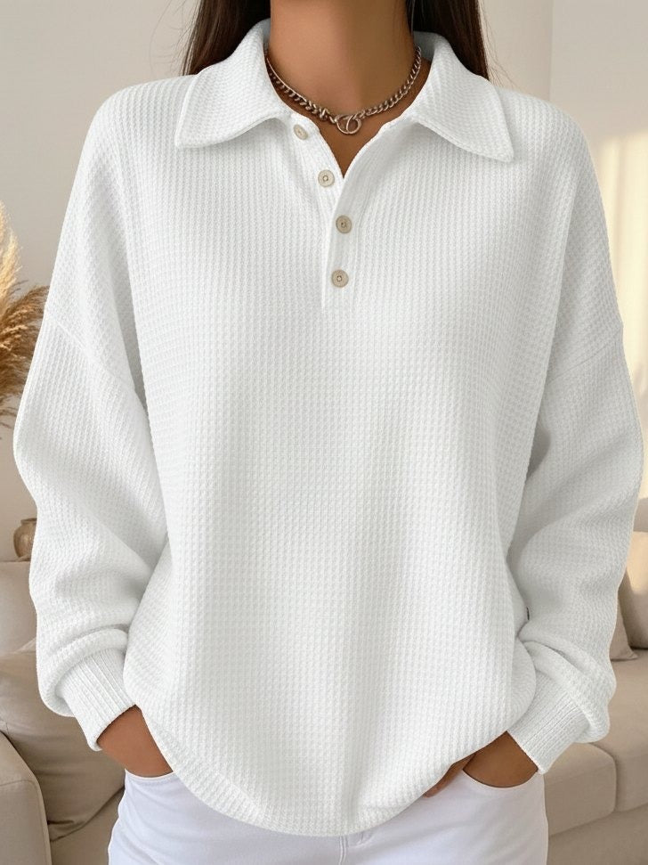 Ava | Soft Knit Polo Sweater - Seldom Seen Styles