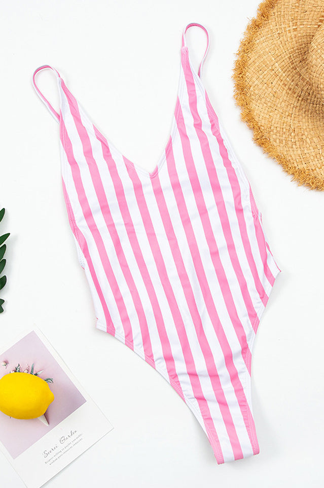 Stripe One Piece Swimsuit - Seldom Seen Styles