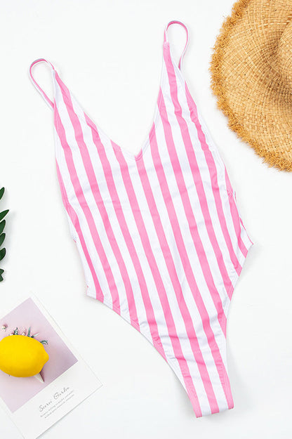 Stripe One Piece Swimsuit - Seldom Seen Styles
