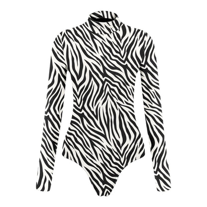 Women's Sexy Square Neck Bodysuit Long Sleeve Double Lined Shirt Tops