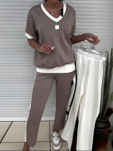 Women's 2 Piece Lounge Set Fashion Travel Outfits Vacation Tracksuit Comfy Wide Leg Airport Loungewear - Seldom Seen Styles