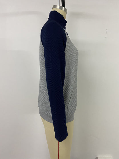 Womens Sweatshirt Casual Textured Long Sleeve Henley Button V Neck Loose Pullover 2025 Trendy Fall Outfits Tops