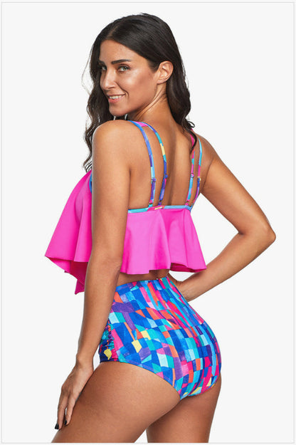 Ruffled High Waist Tankinis - Seldom Seen Styles