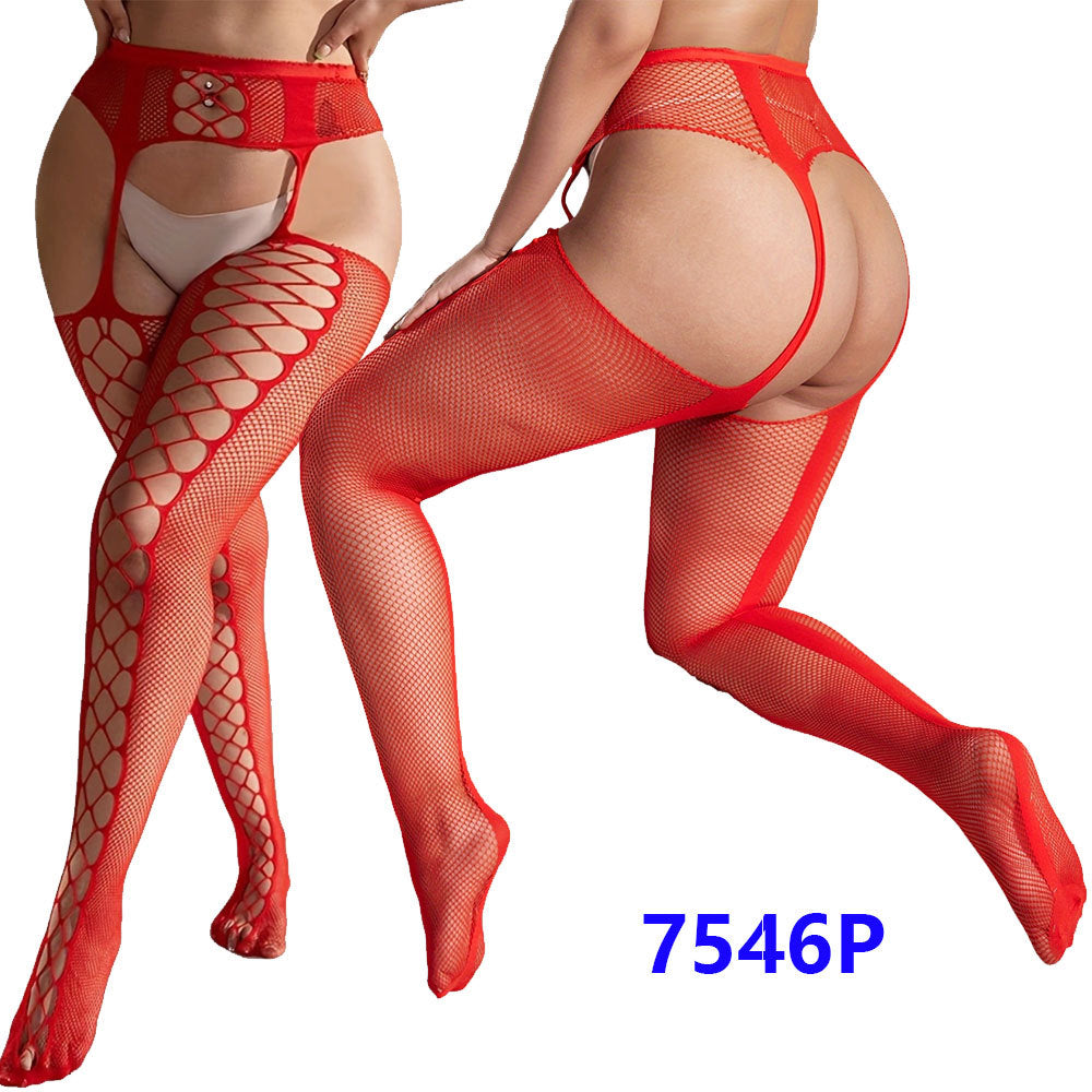 Plus Size Sexy Lingerie Women's Sexy Stockings Free off Open Files Socks Garter Jacquard Leggings7546P - Seldom Seen Styles