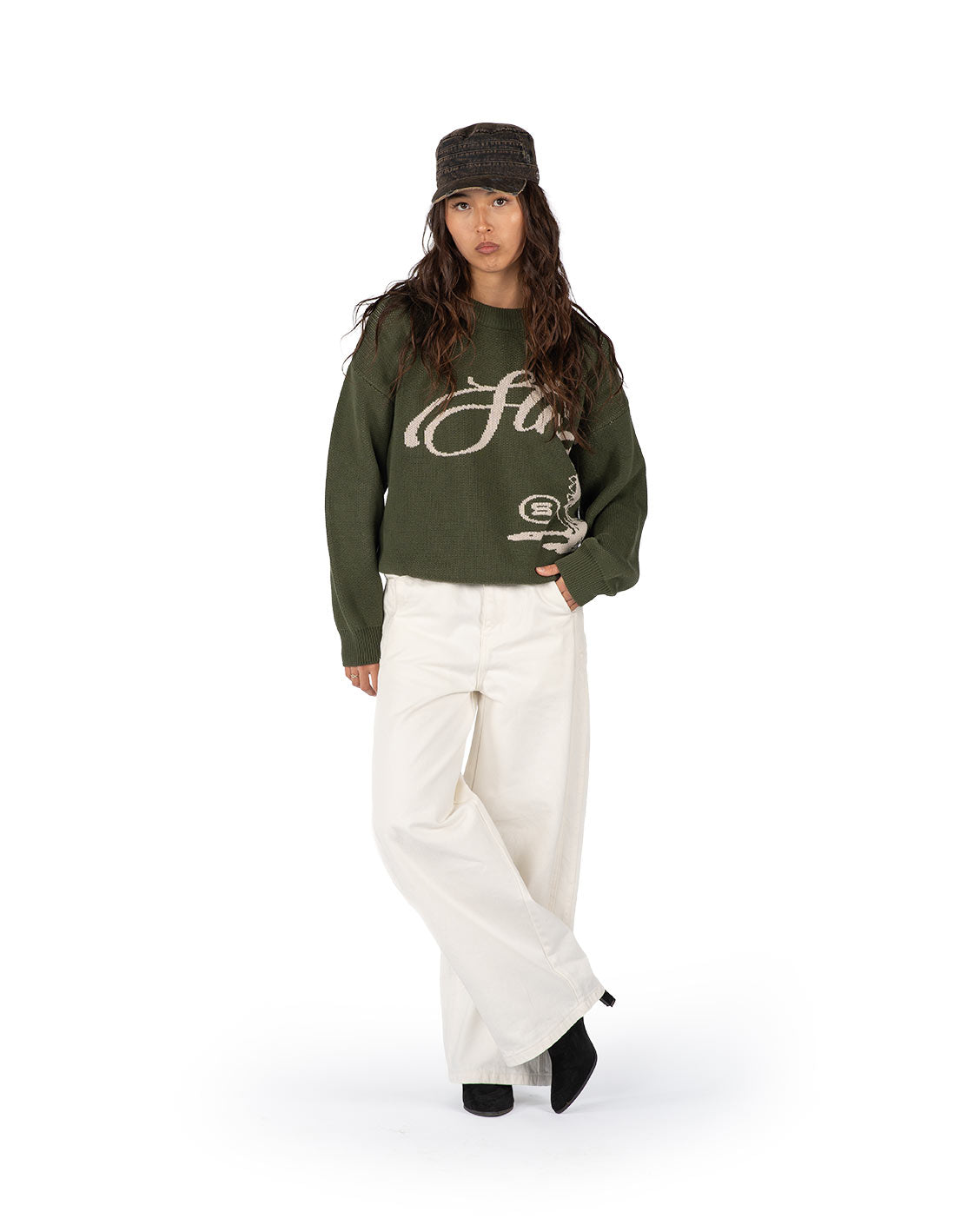 Echoes Knit Sweater Olive