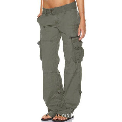 low rise khaki cargo pants - Seldom Seen Styles