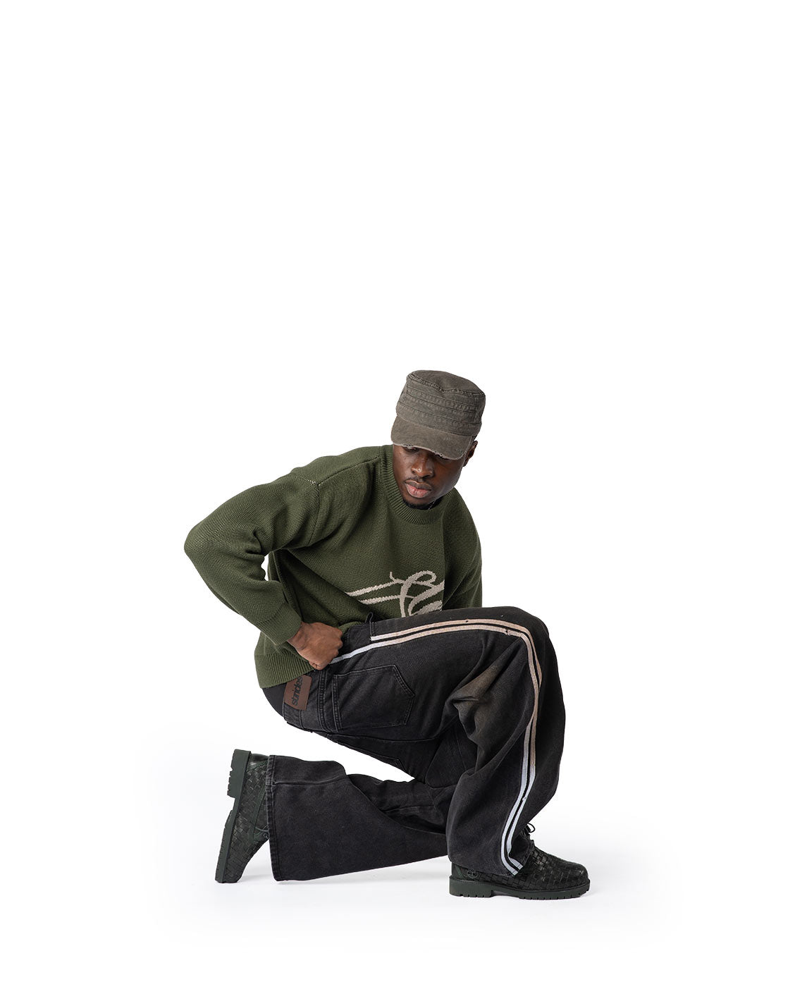 Echoes Knit Sweater Olive