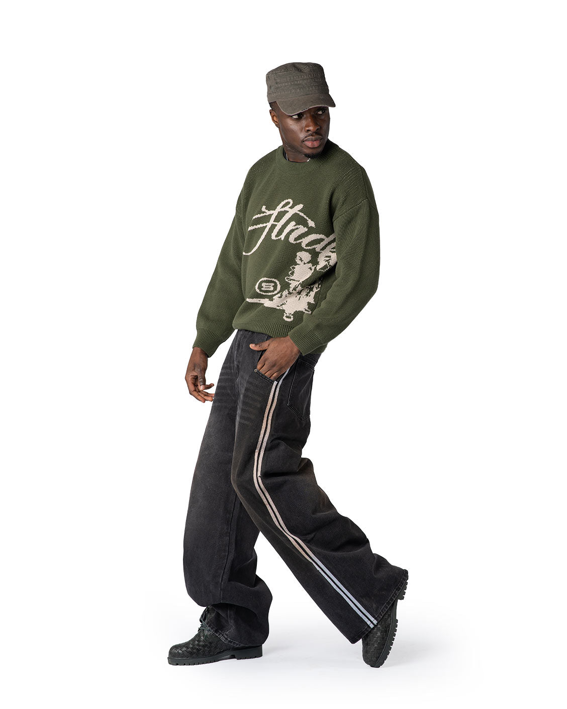 Echoes Knit Sweater Olive