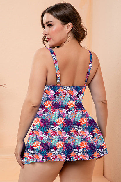 Floral Print Swim Dress With Shorts - Seldom Seen Styles