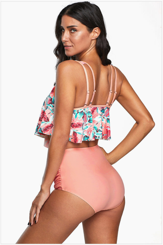 Ruffled High Waist Tankinis - Seldom Seen Styles