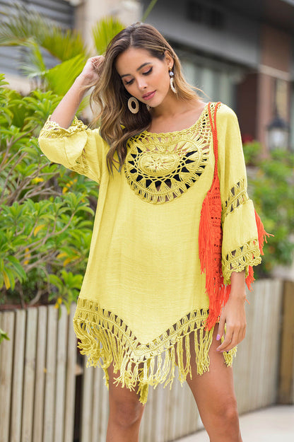 Tassel Loose Style Beach Cover Up - Seldom Seen Styles