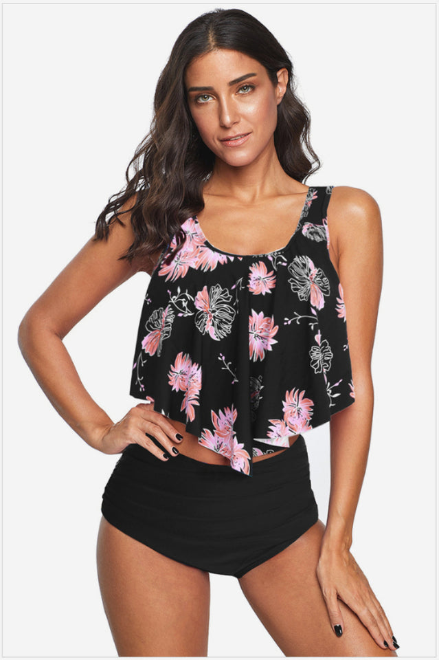 Ruffled High Waist Tankinis - Seldom Seen Styles