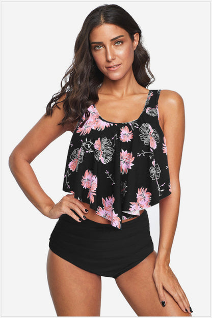 Ruffled High Waist Tankinis - Seldom Seen Styles