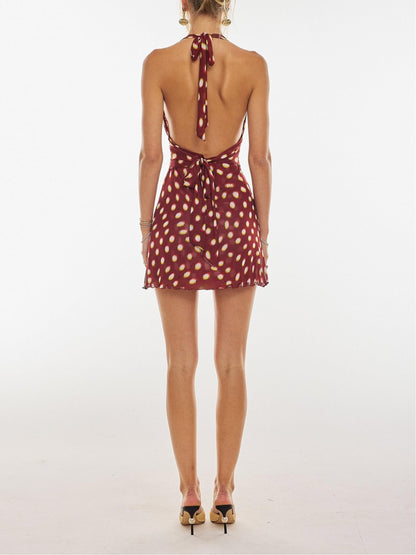 Lycra Polka Dot Mini Dress - Seldom Seen Styles