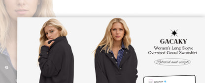 Sweatshirt for Women Oversized Casual Long Sleeve Button Henley Neck Pullover Tops Fashion Outfits Clothes