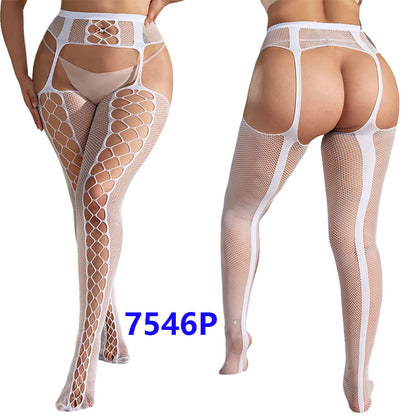Plus Size Sexy Lingerie Women's Sexy Stockings Free off Open Files Socks Garter Jacquard Leggings7546P - Seldom Seen Styles