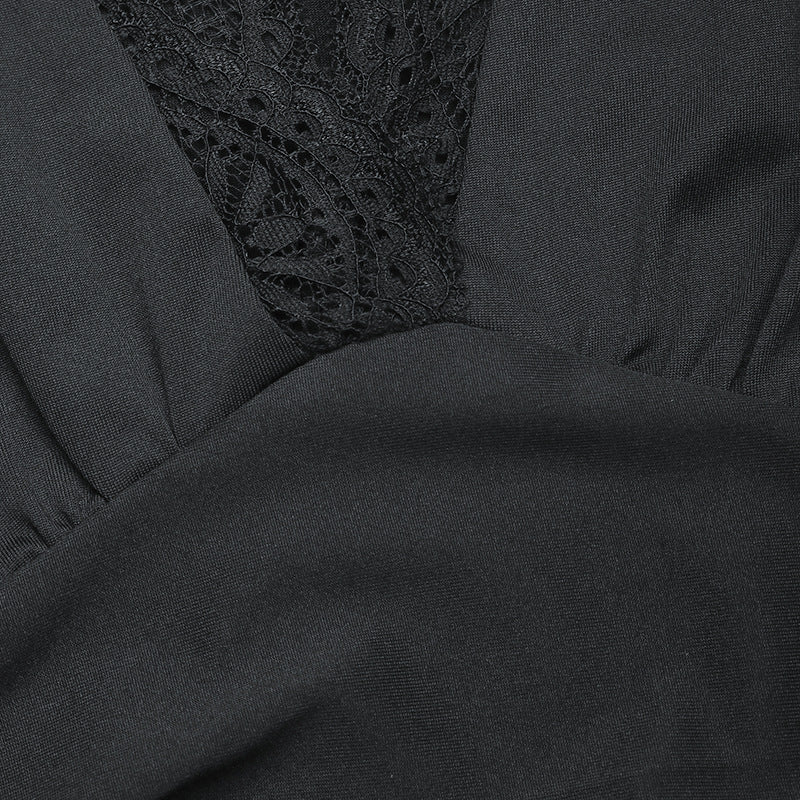 Women Deep V Neck Long Sleeve Slit 2025 Fall Elegant Formal Wedding Guest Cocktail Evening Date Prom Maxi Long Dress