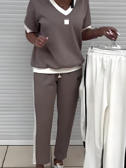 Women's 2 Piece Lounge Set Fashion Travel Outfits Vacation Tracksuit Comfy Wide Leg Airport Loungewear - Seldom Seen Styles