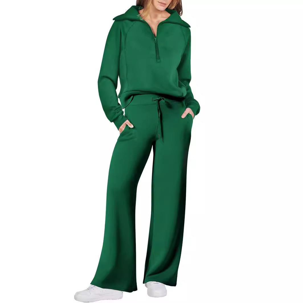 Women 2 Piece Outfits Sweatsuit Oversized Sweatshirt Sweatpants Tracksuit Sweat Lounge Matching Set 2025 Fall Trendy Polyester Womenswear - Seldom Seen Styles
