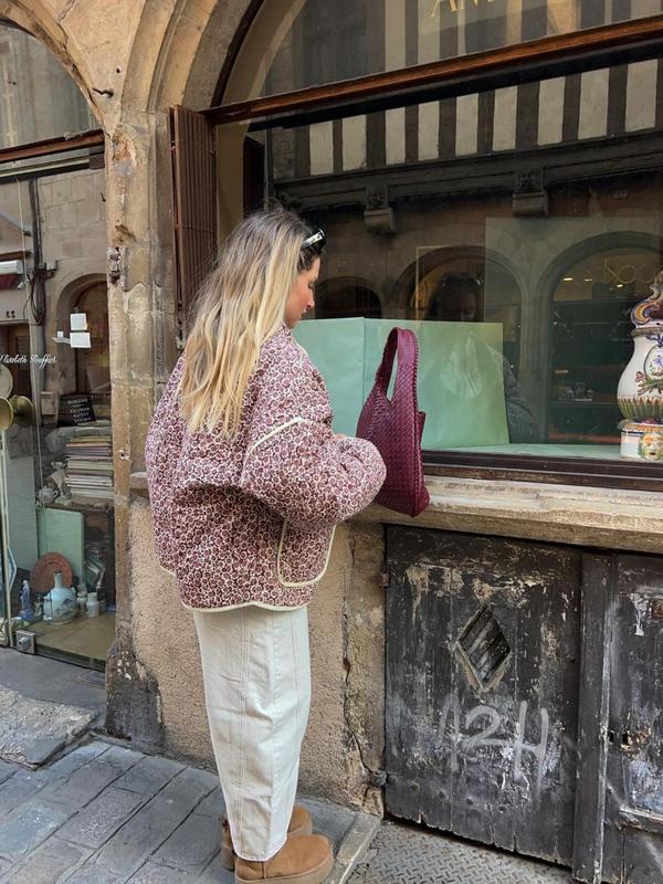 Women's Ditsy Floral Print Drop Shoulder Coat, Casual Long Sleeve Pocket Outerwear for Autumn & Winter, Ladies Clothes for Daily Wear - Seldom Seen Styles