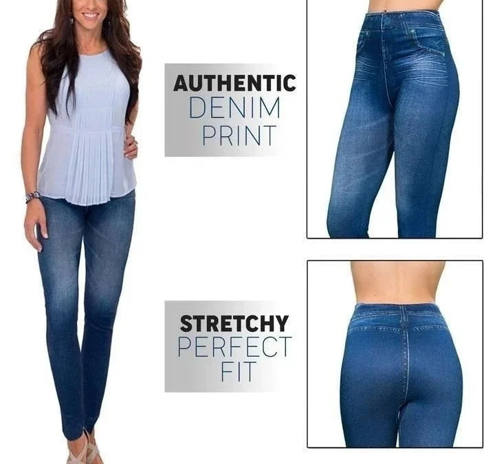 Thermal Fleece Denim Jeggings - Seldom Seen Styles