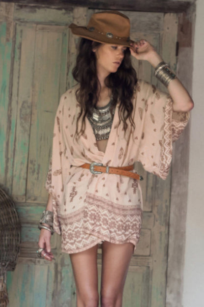 Cow Pattern Chiffon Bikini Cardigan - Seldom Seen Styles