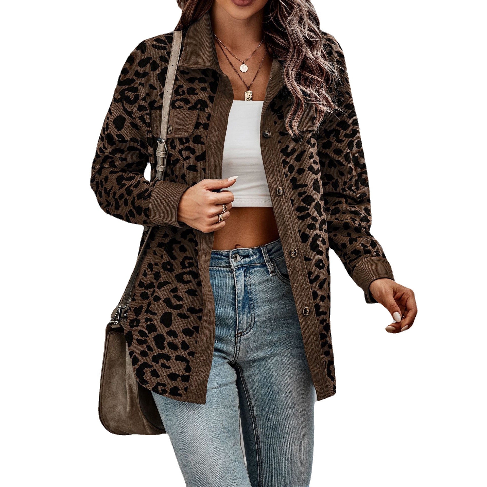 Womens Shacket Jacket Casual Leopard Print Cardigans Coat Oversized Button Down Long Sleeve Shirt 2024 Fashion Outfits - Seldom Seen Styles