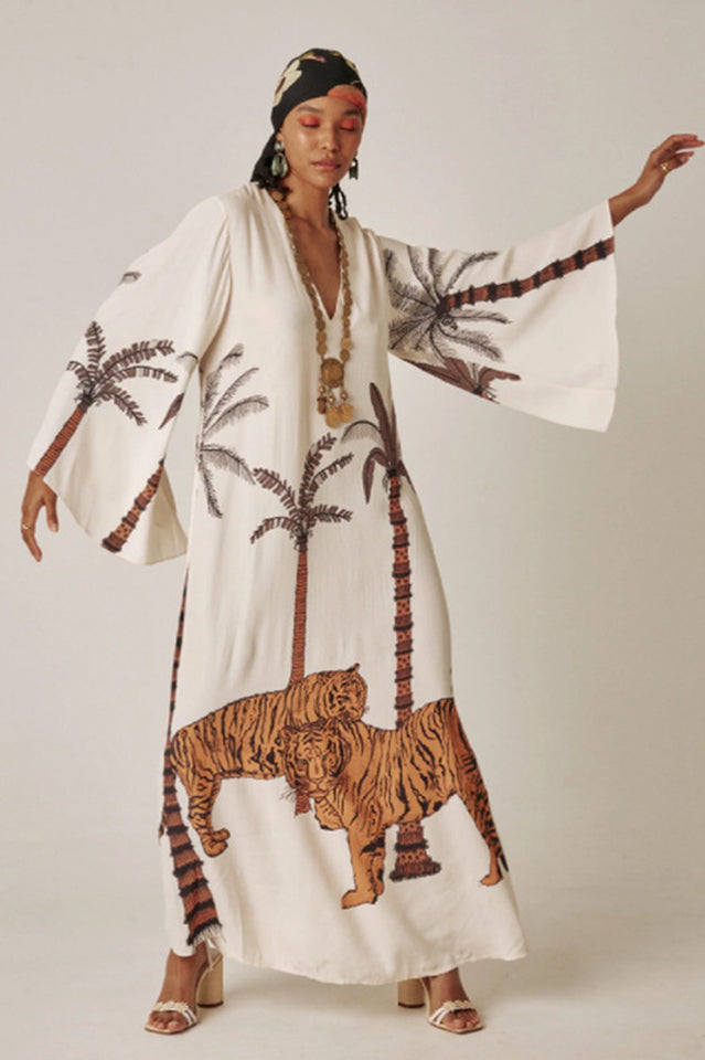 Brigitte One Of A Kind Ikat Maxi Kimono - Seldom Seen Styles