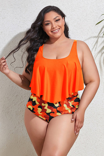 (L-4XL) Floral High Waist Bikini Set - Seldom Seen Styles