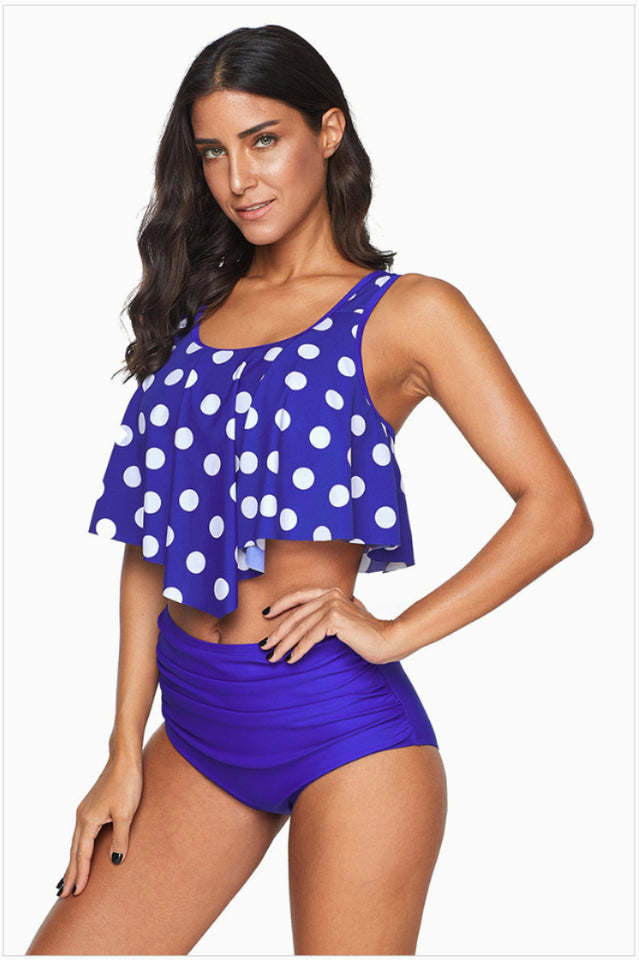 Ruffled High Waist Tankinis - Seldom Seen Styles