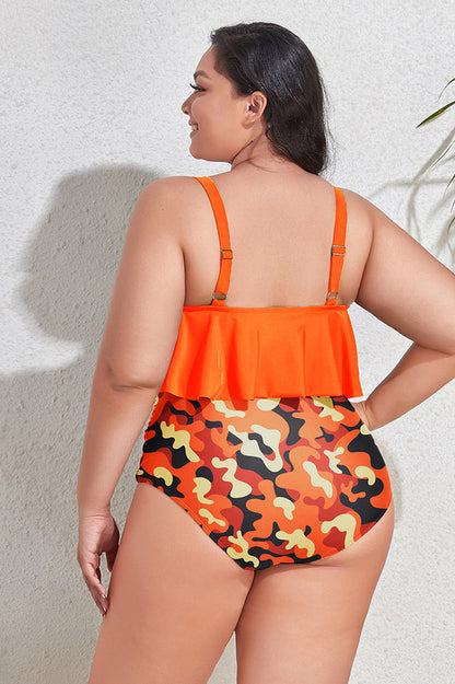 (L-4XL) Floral High Waist Bikini Set - Seldom Seen Styles