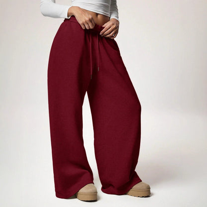 Women's Fleece Lined Sweatpants Winter Warm Wide Leg Sweat Pants Baggy Casual Pants with Pockets - Seldom Seen Styles