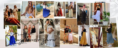 Women's Chiffon Elastic High Waist Pleated A-Line Flared Maxi Skirts Breathable & Comfortable Casual Summer Wear White Black Gymskirt - Seldom Seen Styles