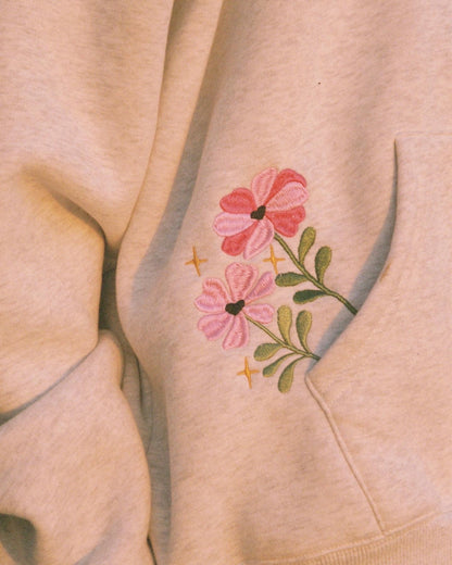 "Gift Giving" Oversized Lux Hoodie in Heather Gray