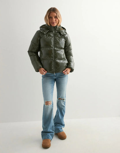 Elyora - Doudoune Shiny Womens Molly Sherpa Lined Puffer Jacket