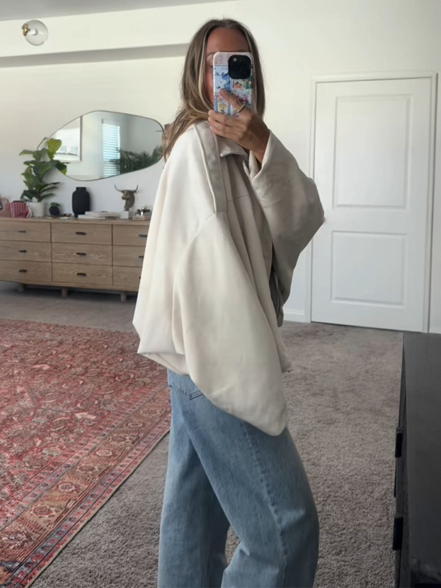 Cozy Touch Oversized Bomber Jacket