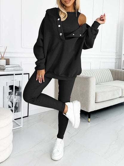 Hooded Casual and Comfortable Sweatshirt Suit - Seldom Seen Styles