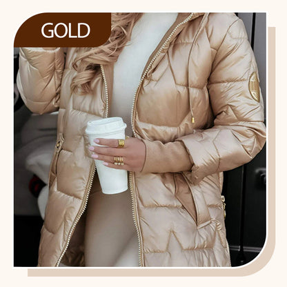 Damen Winter Warme Kapuzen-Mantel in mittlerer Länge