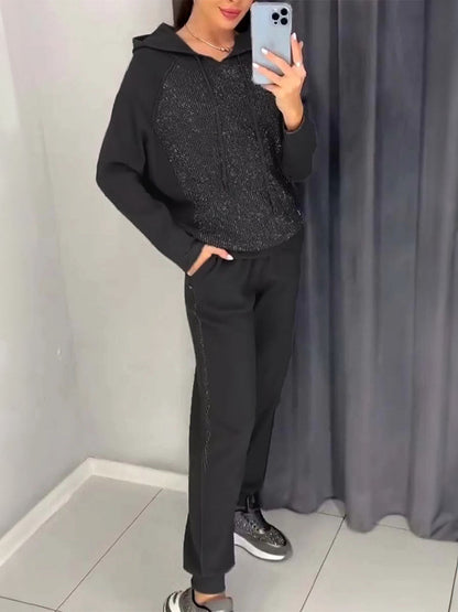 Sparkle Chic Hoodie Jogger Set
