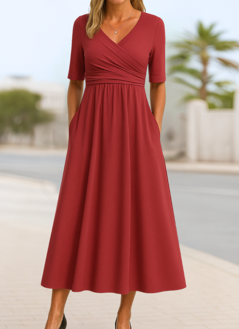 Monica | Stylish Crossover Dress - Seldom Seen Styles