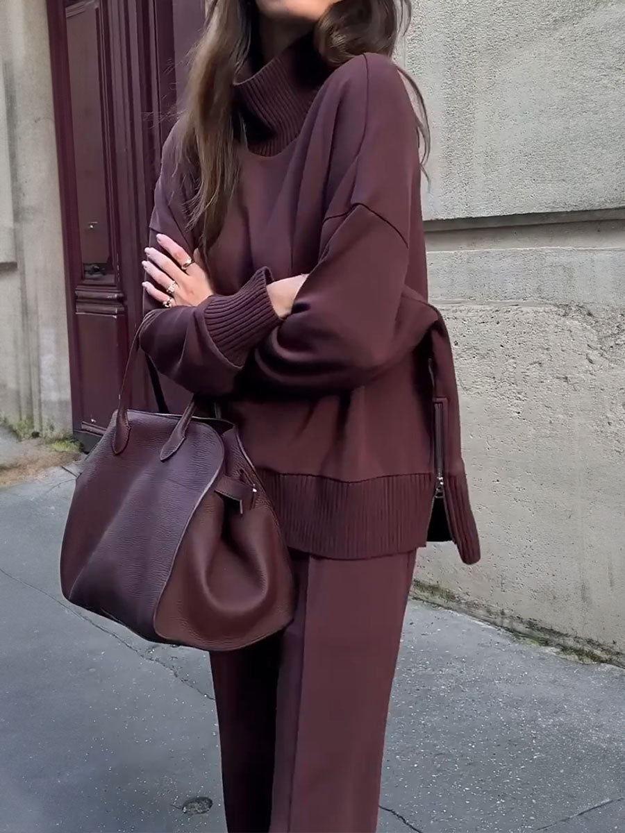 Relaxed Fit Sweatshirt Matching Set - Seldom Seen Styles