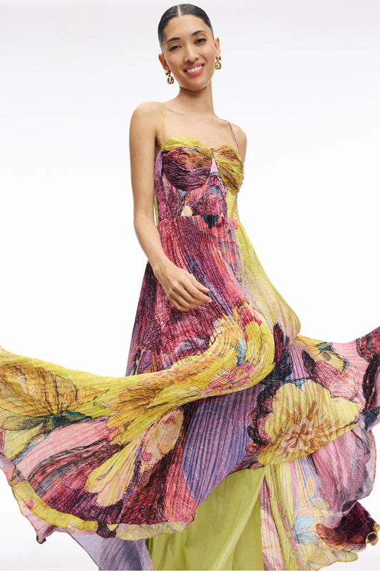 Kiara Multicolored Ikat Print Maxi Dress - Seldom Seen Styles