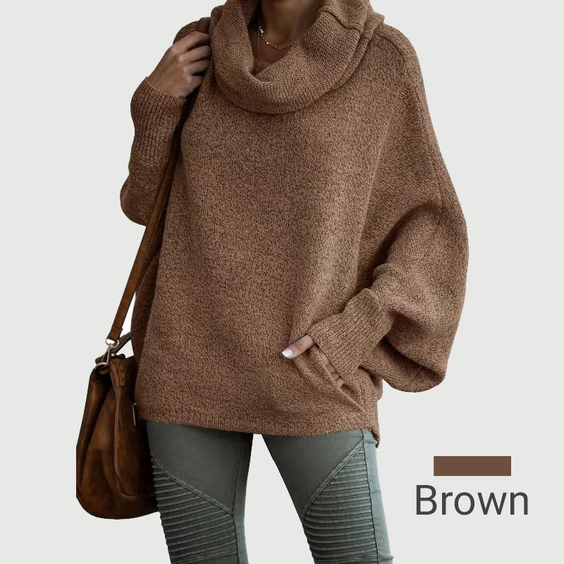 🎉50% OFF🥳Women's Batwing Cowl Neck Sweater with Pockets