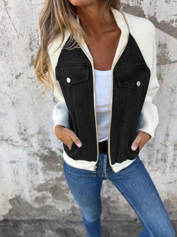 Casual V-neck Zipper Jacket - Seldom Seen Styles